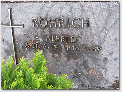 Фотография 33. Надгробный памятник, Альфред Рёрих (1914-1989), г. Мёглинген, Баден-Вюртемберг, ФРГ.