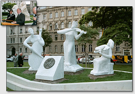 Открытие в Вене скульптурной композиции, посвящённой композитору Антонио Вивальди.